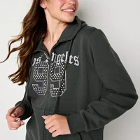 Juniors Los Angeles California Full Zip Womens Long Sleeve Zipper Hoodie