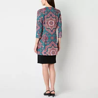 Danny & Nicole Womens Medallion Jacket Dress