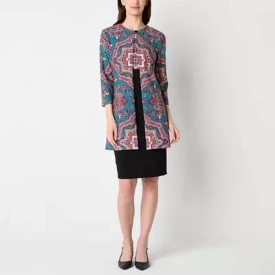 Danny & Nicole Womens Medallion Jacket Dress