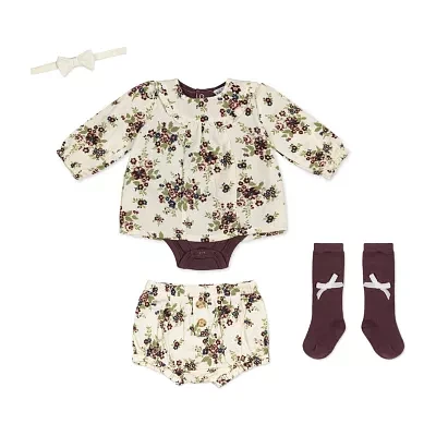 Nicole Miller Baby Girls 4-pc. Short Set