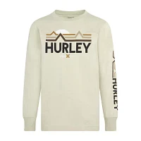 Hurley Big Boys Crew Neck Long Sleeve Graphic T-Shirt