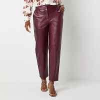 Ryegrass Womens High Rise Slim Flat Front Pant