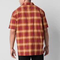 mutual weave Big and Tall Mens Classic Fit Short Sleeve Plaid Button-Down Shirt