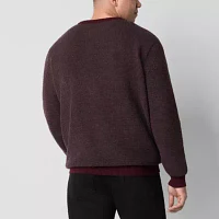 mutual weave Waffle Big and Tall Mens Crew Neck Long Sleeve Pullover Sweater