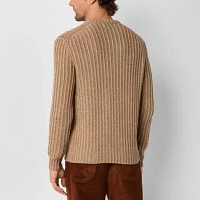 mutual weave Mens Crew Neck Long Sleeve Pullover Sweater