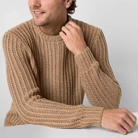 mutual weave Mens Crew Neck Long Sleeve Pullover Sweater