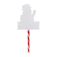 Northlight Lighted Snowman  Lawn Stake Christmas Yard Art