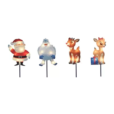 Northlight Rudolph And Friends Pathway Markers Christmas Yard Art