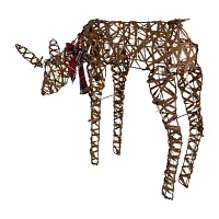 Northlight 35in Led Rattan Reindeer Christmas Yard Art