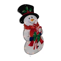 Northlight Prelit Snowman With Canes Christmas Yard Art