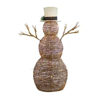 Northlight Led Rattan Snowman Christmas Yard Art