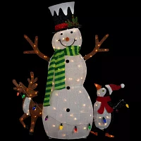 Northlight 3d Lighted Snowman Penguin Deer Christmas Yard Art