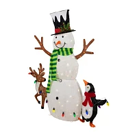 Northlight 3d Lighted Snowman Penguin Deer Christmas Yard Art