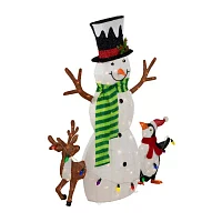 Northlight 3d Lighted Snowman Penguin Deer Christmas Yard Art