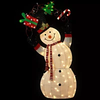 Northlight 3d Lighted Festive Snowman Christmas Yard Art