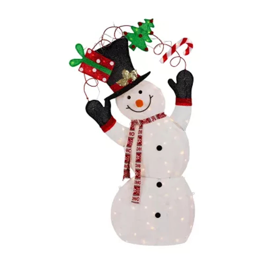 Northlight 3d Lighted Festive Snowman Christmas Yard Art