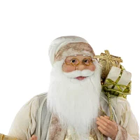 Northlight 36in Gift Bag Santa Figurine