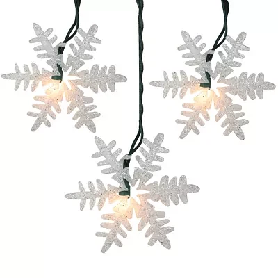 Northlight Glittered Snowflake String Lights