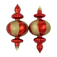 Northlight 6in Finial 8-pc Christmas Ornament