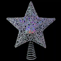 Northlight Led Silver Star Christmas Tree Topper