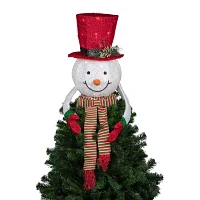 Northlight Prelit Snowman With Hat Christmas Tree Topper