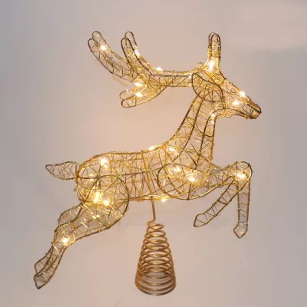 Northlight 20in Led Reindeer Christmas Tree Topper