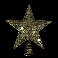 Northlight Pre-Lit Glittered Star Christmas Tree Topper