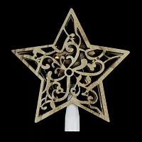 Northlight Lighted Star With Cut-Out Christmas Tree Topper