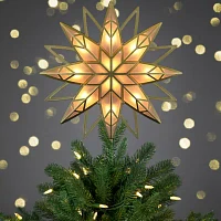 Northlight Prelit Frosted Star Christmas Tree Topper