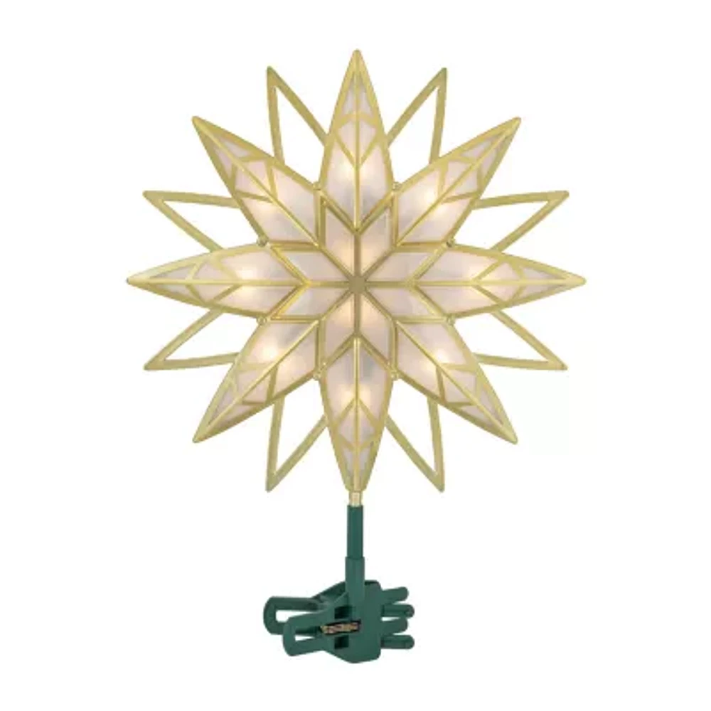 Northlight Prelit Frosted Star Christmas Tree Topper