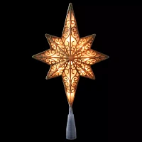 Northlight Lighted Frosted Christmas Tree Topper