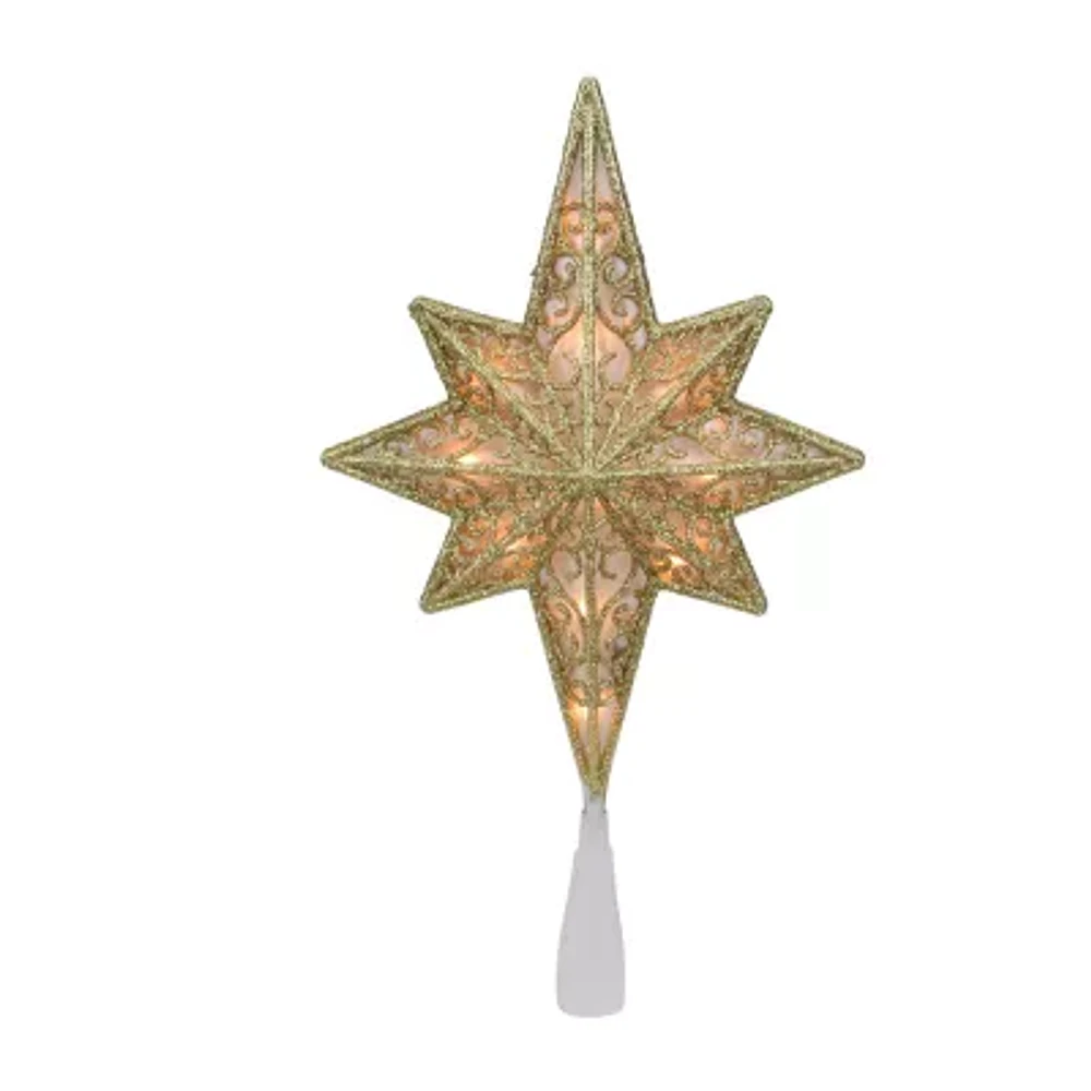 Northlight Lighted Frosted Christmas Tree Topper