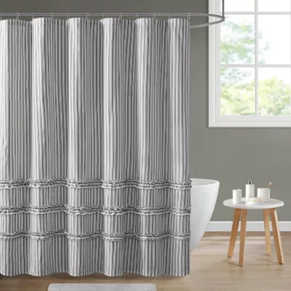 Martha Stewart Ticking Stripe Shower Curtain