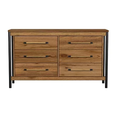 Norcross 6 Drawer Dresser in Hickory