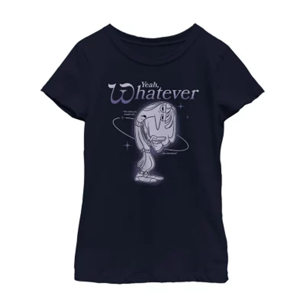 Little & Big Girls Crew Neck Short Sleeve Inside Out T-Shirt