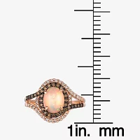LIMITED QUANTITIES! Le Vian Grand Sample Sale™ Ring featuring 7/8 cts. Neopolitan Opal™, 1/4 cts. Chocolate Diamonds® , 1/5 cts. Nude Diamonds™  set in 14K Strawberry Gold®