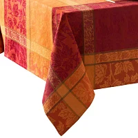 Elrene Home Fashions Maplewood Jacquard Harvest Cotton Rectangle Tablecloth