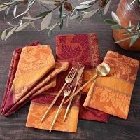 Elrene Home Fashions Maplewood Jacquard Harvest Cotton Napkins 8-pc. Napkins