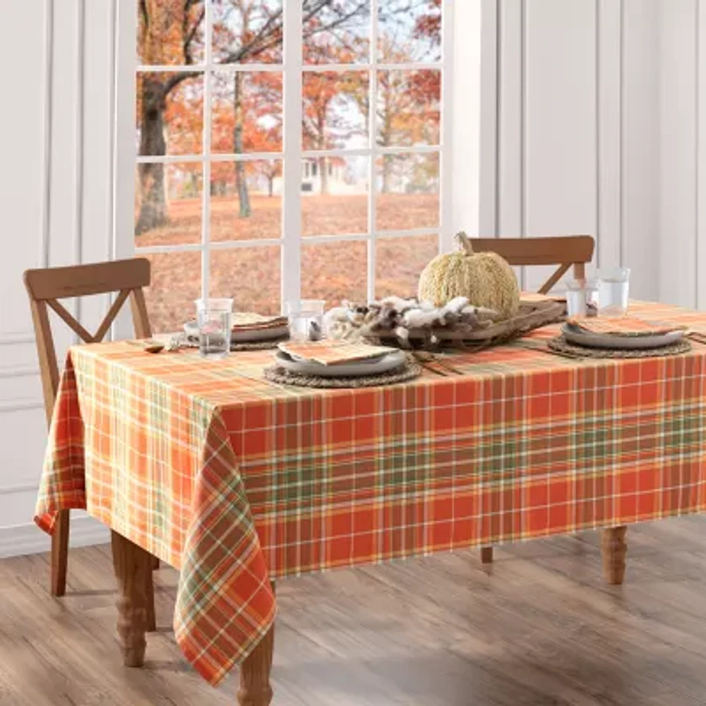 Elrene Home Fashions Hawley Plaid Harvest Cotton Rectangle Tablecloths