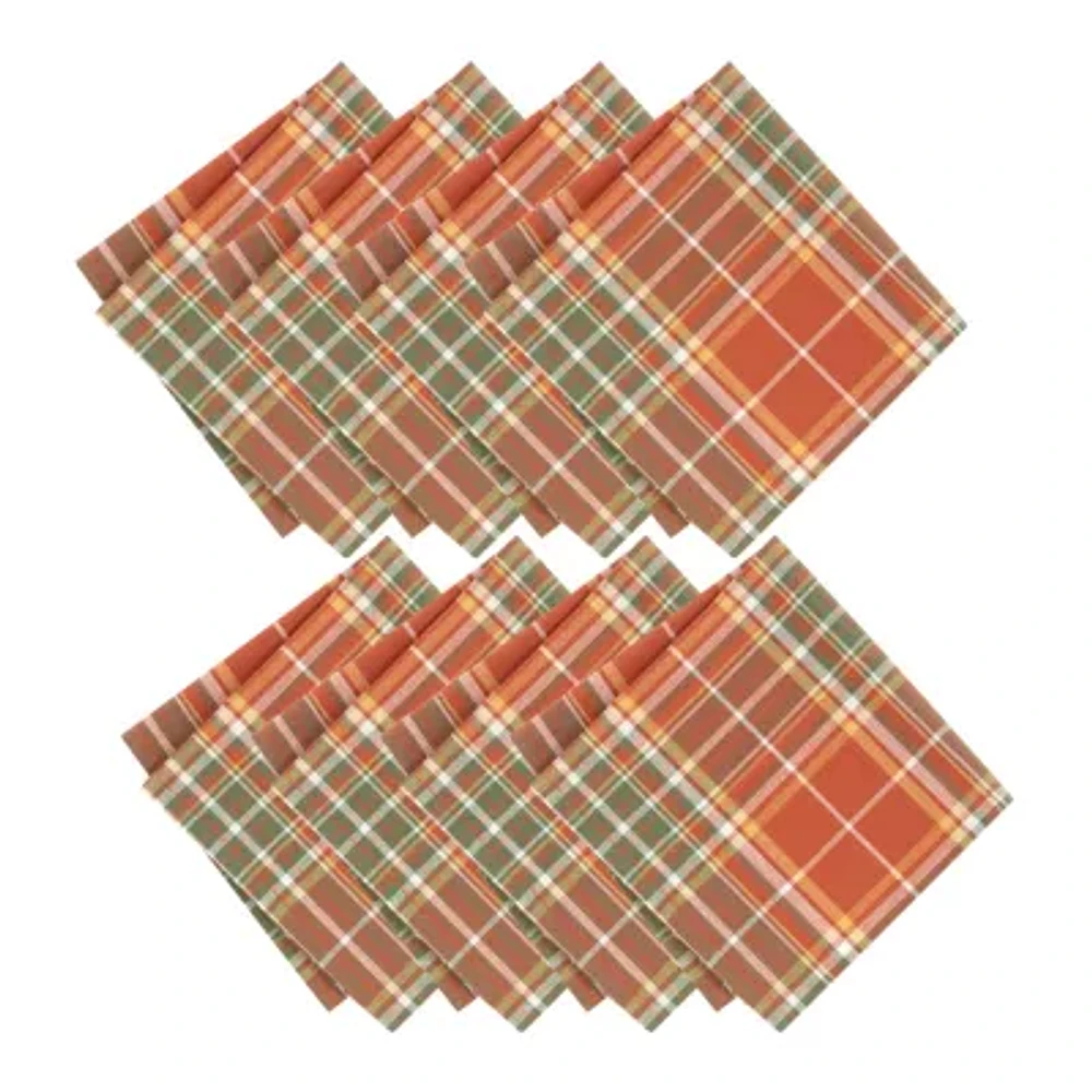 Elrene Home Fashions Hawley Plaid Harvest 8-pc. Napkins