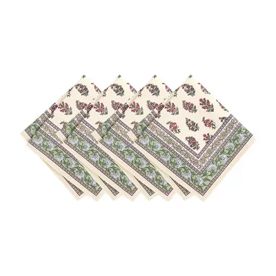 Elrene Home Fashions Nomad Harvest Block Print 4-pc. Napkins