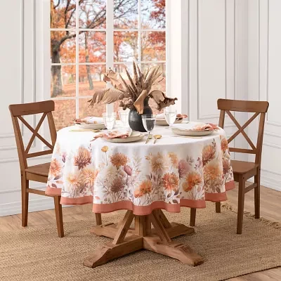 Elrene Home Fashions Autumn Blooms Round/Oval Tablecloth