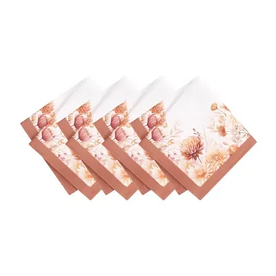 Elrene Home Fashions Autumn Blooms 4-pc. Napkins