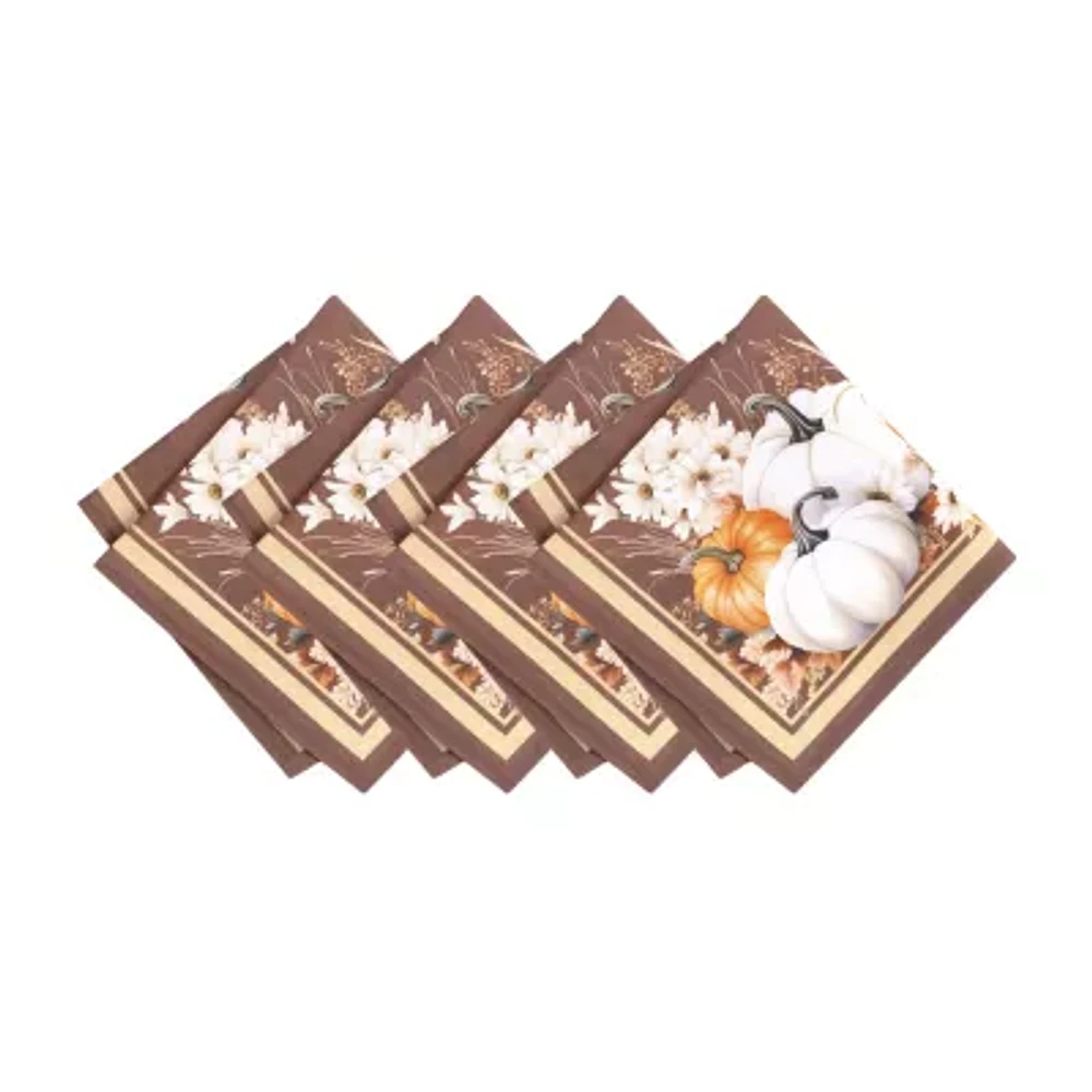 Elrene Home Fashions Wheatland Harvest Fall 4-pc. Napkins