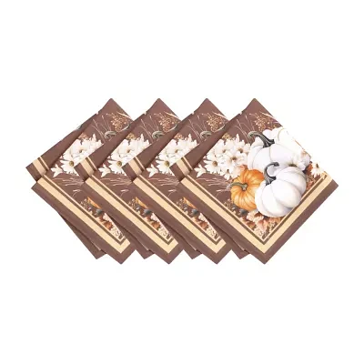 Elrene Home Fashions Wheatland Harvest Fall 4-pc. Napkins