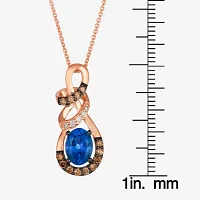 Le Vian® Pendant featuring 1 CT. Blueberry Tanzanite® 1/4 CT. Chocolate Diamonds® 1/20 CT. Nude Diamonds™ set in 14K Strawberry Gold®