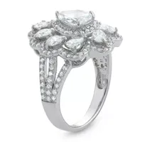 DiamonArt® Womens 3 1/2 CT. T.W Lab Created White Cubic Zirconia Sterling Silver Cocktail Ring