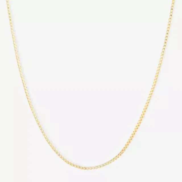 Silver Reflections 24K Gold Over Brass 18-24 Box Chain Necklace, One Size , No Color Family