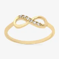 Sparkle Allure Cubic Zirconia 14K Gold Over Brass Infinity Band