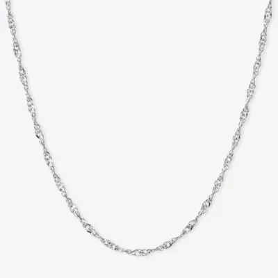 Silver Treasures Made Italy Sterling 16-30" Twist Chain Necklace